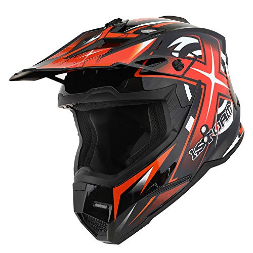 Adult Motocross Helmet Full Face Racing Style Matt Black D9788