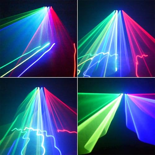 Stage Laser Light, 5 Beam Sound Activated DJ Party Lights with Remote Control P243197