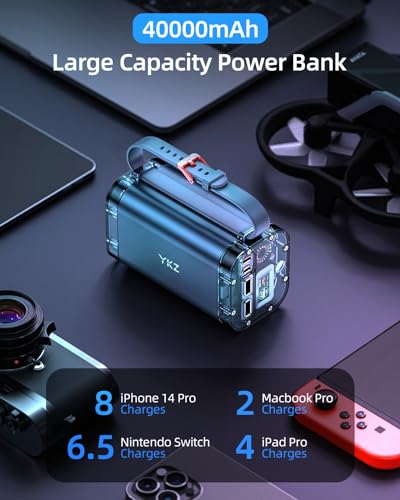 100W Portable Charger 40000mAh Power Bank with Digital Display E436