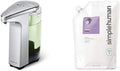 simplehuman 8 oz. sensor soap pump with 34 oz. lavendar soap refill pack