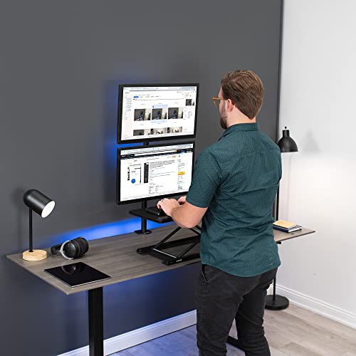 Dual Monitor Desk Mount Stand with Height Adjustment and VESA Plates for 2 LCD Ultrawide Screens up to 34 Inches K936