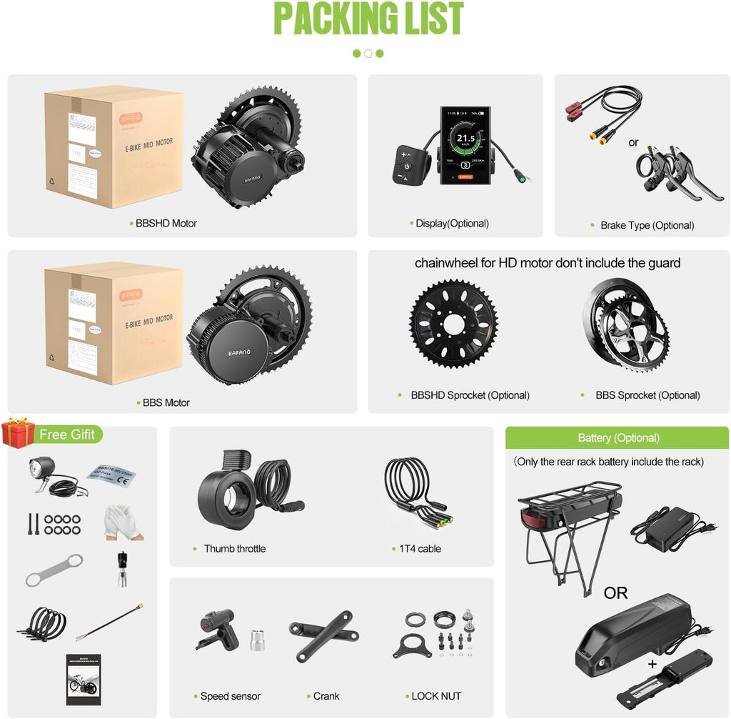 Mid Drive Ebike Conversion Kit with LCD Display A778530