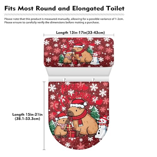 Christmas Toilet Lid and Tank Cover Set for Bathroom Decor K51670