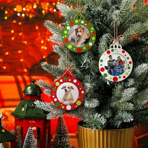 24 Pcs Christmas Photo Ornament Frames for Baby First Christmas Tree Keepsake K3591