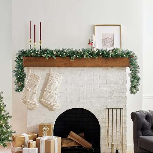 9 ft Pre-Lit Artificial Christmas Garland with Pinecones and 100 Clear Lights R79612
