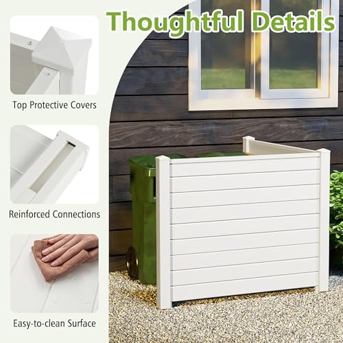 Vinyl Privacy Fence Panels 48x48 Inch Outdoor Yard Enclosure Y4398
