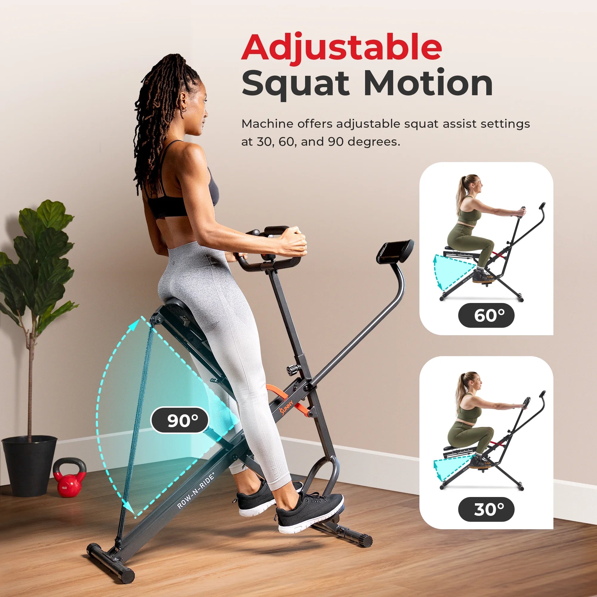 Smart Upright Row-N-Ride Exerciser with Adjustable Resistance U2763